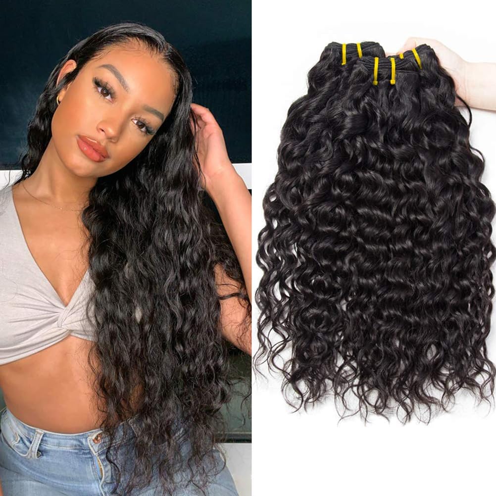 8 10 12 Zoll Human Hair Bundles 9A Brazilian Hair Bundles Water Wave Virgin Human Hair Weave Bundles