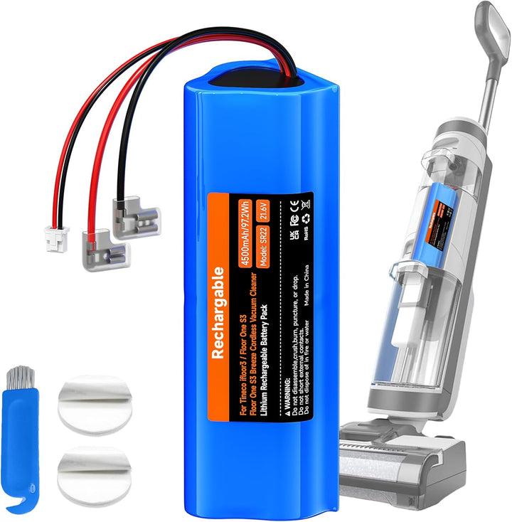 4500mAh/21,6V Nass-Trockensauger Akku für Tineco Floor ONE S3, Floor ONE S3 Breeze Cordless Wet Dry