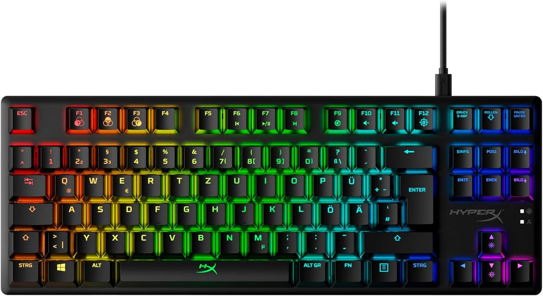 HyperX , USB-A, Alloy Origins Core – RGB Mechanische Gaming Tastatur, Tenkeyless, HyperX Red switche