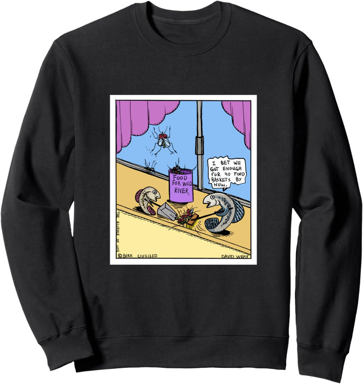 Lustiges Fisch-Fütterungs-Geschenk Sweatshirt