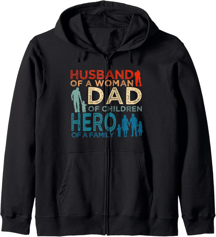 Husband Dad Hero Papa Held Ehemann Familie Liebe Kapuzenjacke
