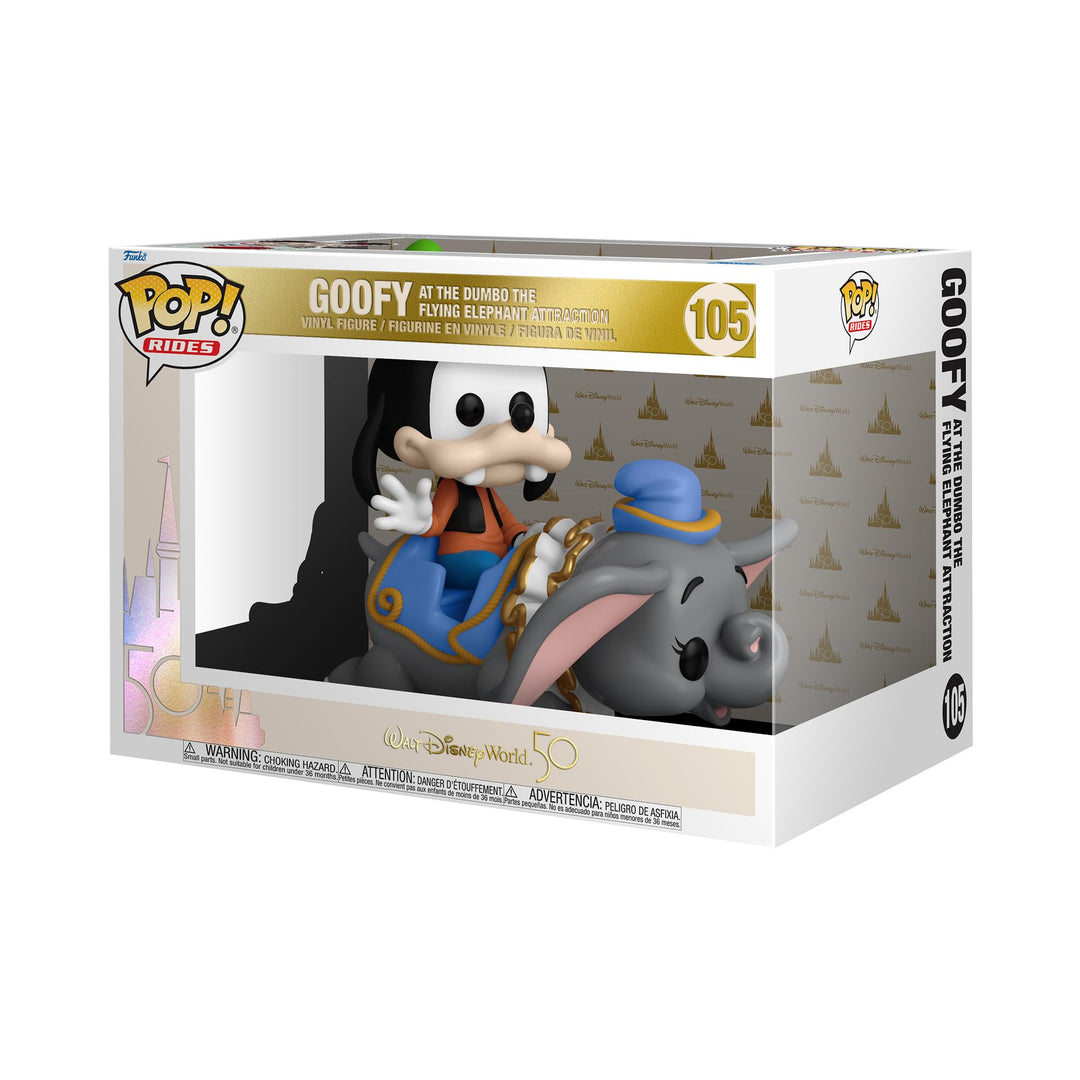 Funko Pop! Ride Super Deluxe: Walt Disney World 50th - Dumbo Ride mit Goofy - Disney World 50th Anni