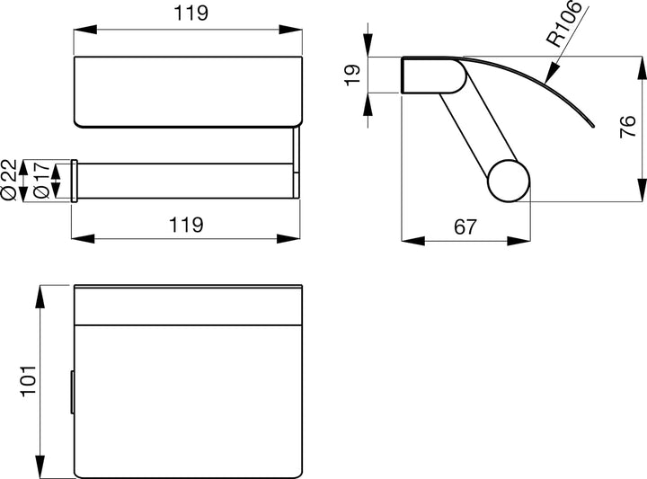 Ideal Standard N1382AA Connect Papierrollenhalter