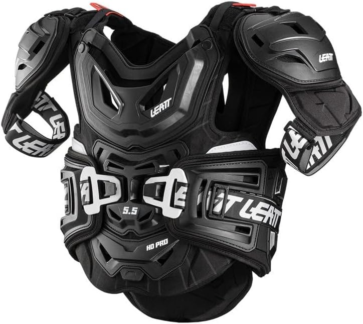 Leatt 5.5 Pro HD, Motorrad-Brustschutz, Unisex, Erwachsene, Unisex S-XL Weiss, S-XL Weiss