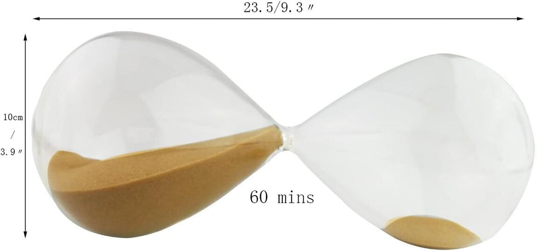 Sanduhr, farbig, Glas, ideal als Weihnachtsgeschenk oder zum Geburtstag 60 Minutes braun, 60 Minutes