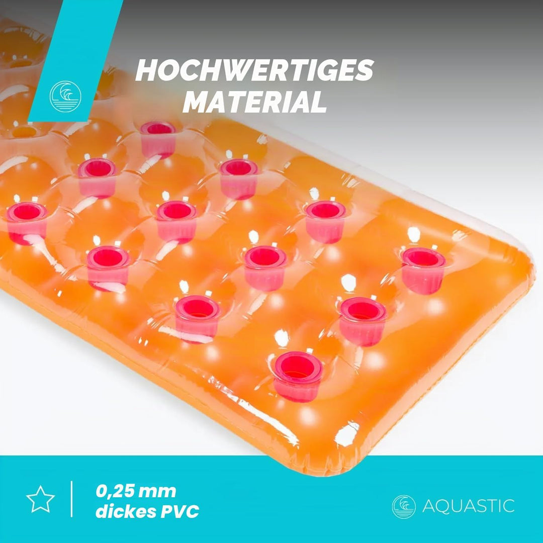 AQUASTIC Schwimm-Strandmatratze 188 x 71 cm Für Erwachsene und Kinder ab 14 Jahren Strapazierfähiges