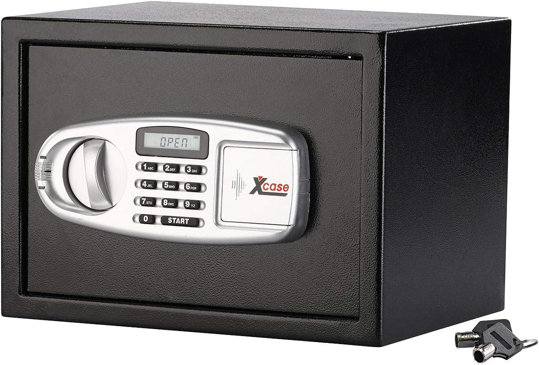 Xcase Wandtresor: Stahlsafe mit digitalem Code-Schloss und LCD-Display, 16 Liter (Schranktresor, Tre