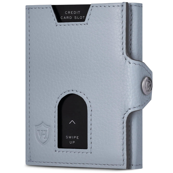 VON HEESEN Slim Wallet mit XXL Münzfach &amp; RFID-Schutz - Leder Geldbeutel - Mini Geldbörse für Herren