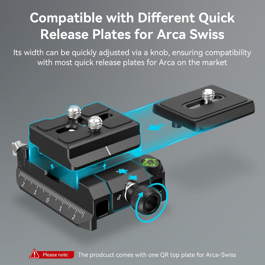 SmallRig Schnellwechselplatte und Klemme für Arca-Swiss Standard, mit Bottom Platte für Manfrotto 50