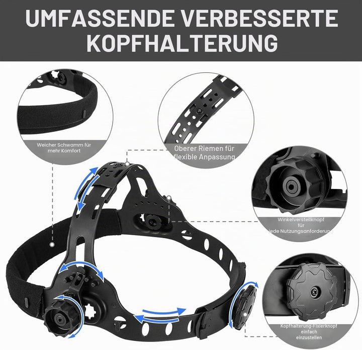 DEKO Schweisshelm mit automatischer Verdunkelung: True Color Solarbetrieben, automatische Verdunkelu