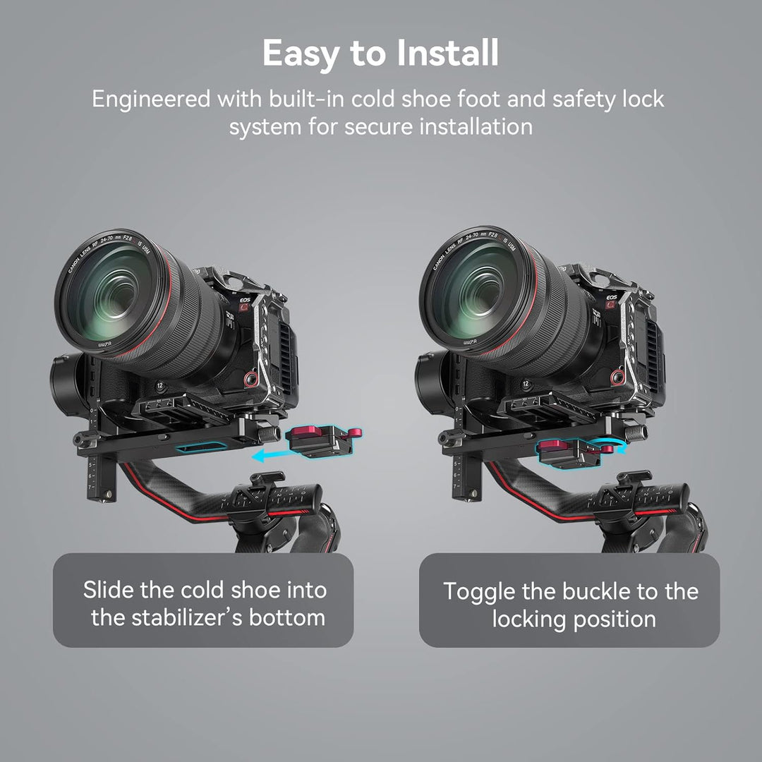 SmallRig RS3 RS3 Pro RS2 RSC2 Mini V-Mount Akkuplatte für DJI RS 3 / RS 3 Pro/RS 2 / RSC 2, mit V-Lo