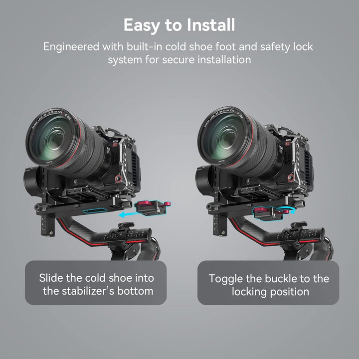 SmallRig RS3 RS3 Pro RS2 RSC2 Mini V-Mount Akkuplatte für DJI RS 3 / RS 3 Pro/RS 2 / RSC 2, mit V-Lo