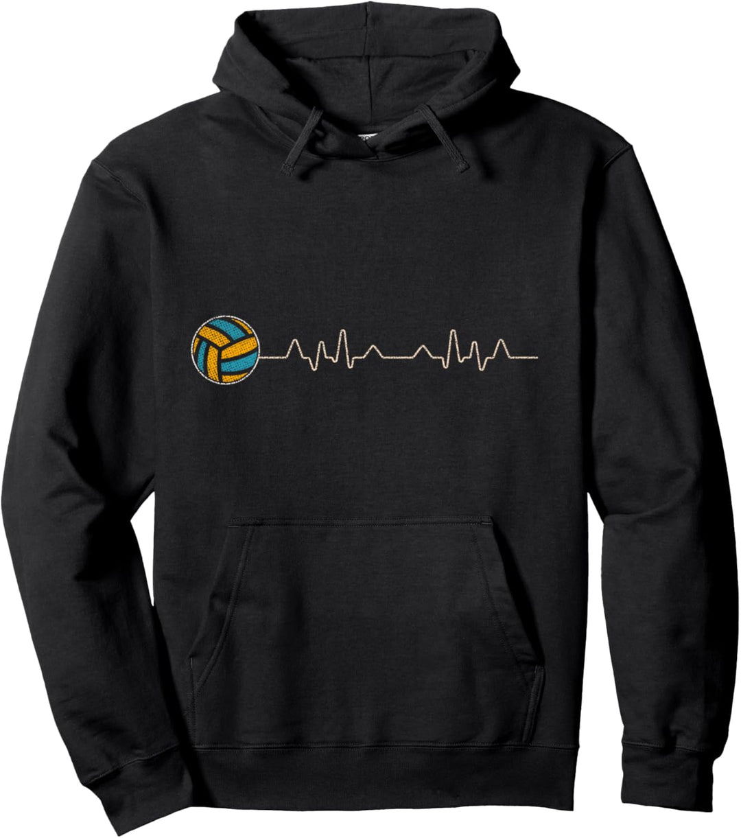 Water Polo Player Gift Heartbeat Pullover Hoodie
