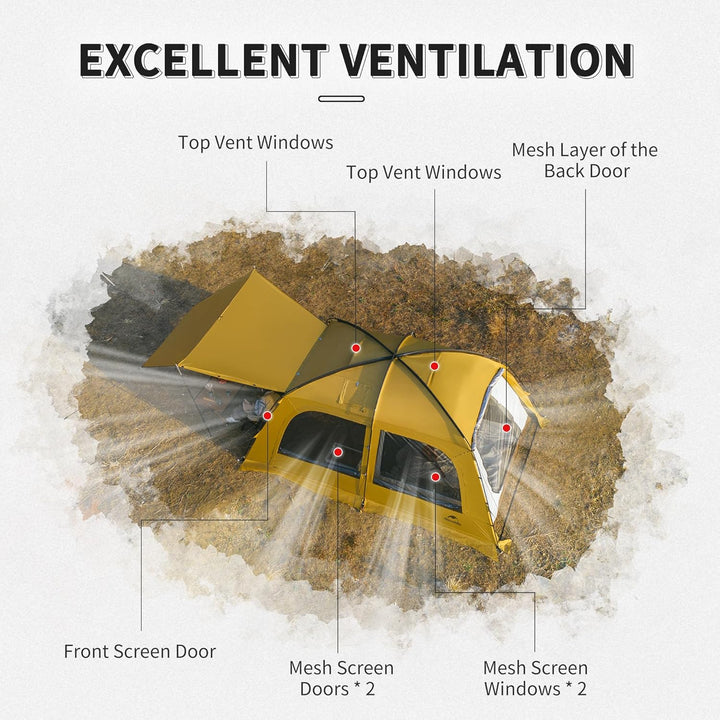 Naturehike Campingzelt 2-4 & 3-6 Personen Thermozelt Hot Tent mit Herdwagenheber PU3000mm UPF50+ mit