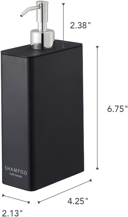 YAMAZAKI Shampoo Dispenser Spender für die Dusche, Moderne Flaschenpumpe, ABS-Kunststoff, Harz, Edel