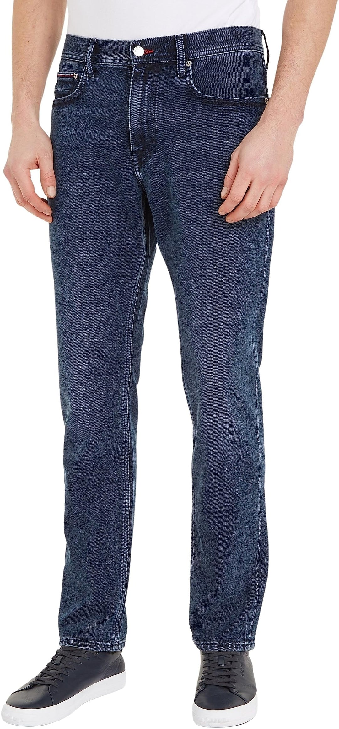 Tommy Hilfiger Herren Jeans Regular Stretch 40W / 36L Denim (Banks Blue Black), 40W / 36L Denim (Ban