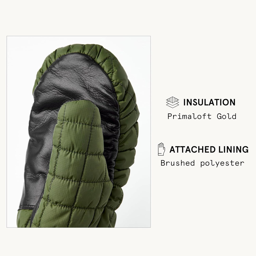 Hestra Alpine Moon Light Fäustlinge Fausthandschuhe Lederhandschuhe Damen - mit Futter, Futter Winte