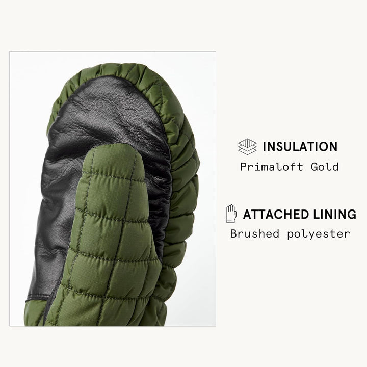 Hestra Alpine Moon Light Fäustlinge Fausthandschuhe Lederhandschuhe Damen - mit Futter, Futter Winte