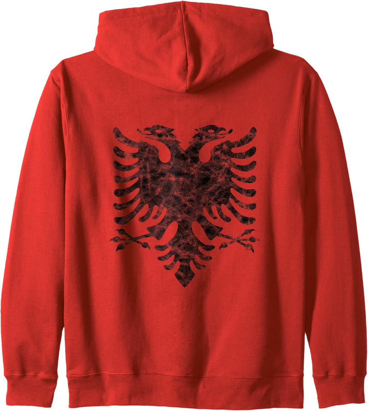 Albanien Flagge Albanisch Albaner Kosovo Stolz Doppeladler Kapuzenjacke