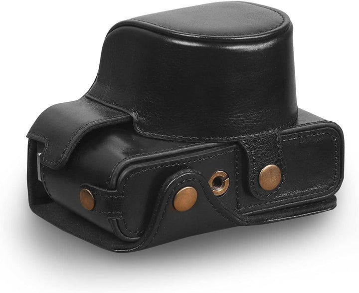 MegaGear MG1979 Ever Ready Echtleder Kameratasche mit Trageriemen kompatibel mit Fujifilm X Series X