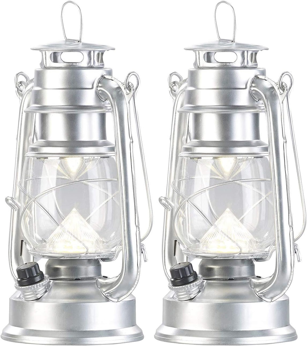 Lunartec Campinglaterne: 2er-Set ultra helle LED-Sturmlampen, Akku, 200 lm, 3 Watt (Sturmlaterne Akk
