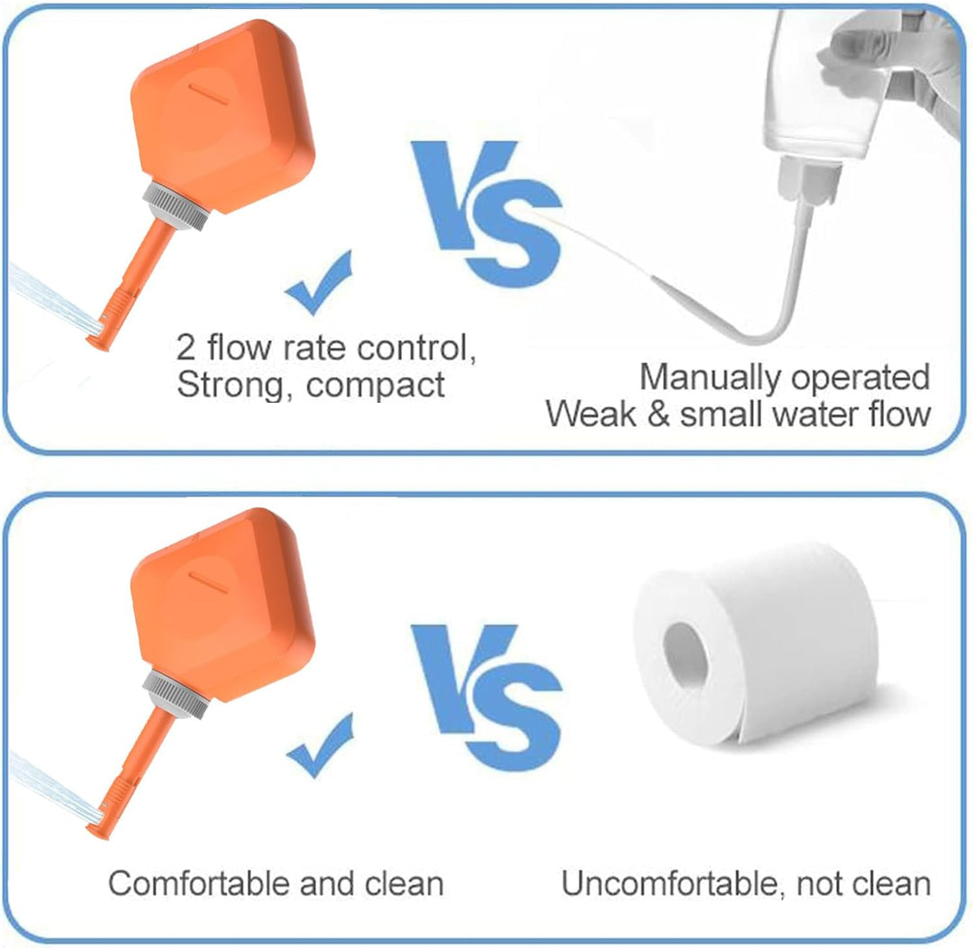 Portable Bidet, 240ml Reise Bidet, Tragbares Bidet Handbrause für Toilette Outdoor, Camping Flasche