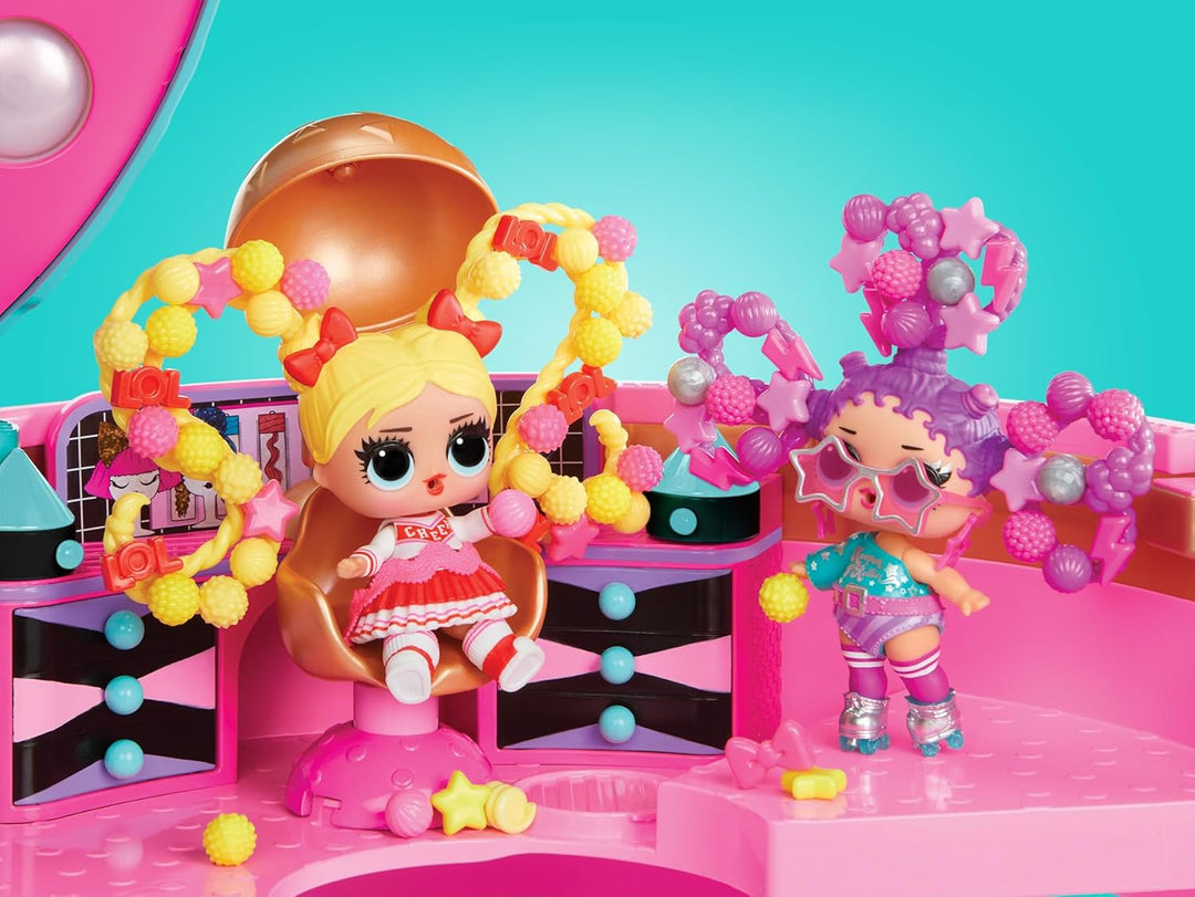 L.O.L. Surprise! Hair Beads Salon Spielset - Mit 1 Puppe und 100 Perlen sowie Haargummis, Spiegel un