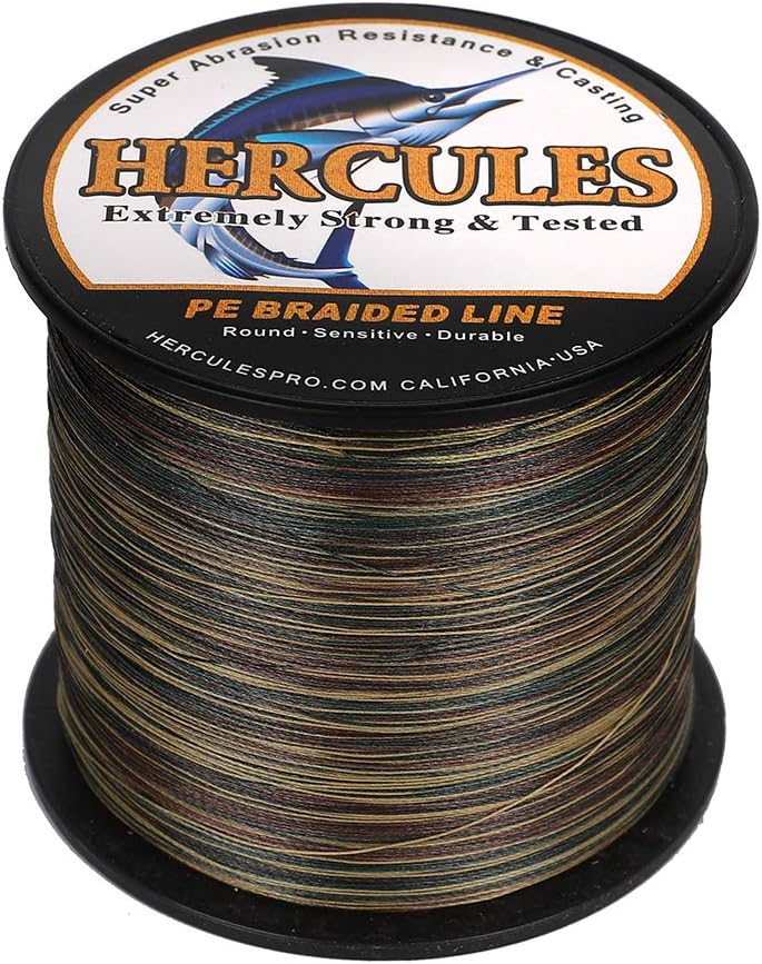 HERCULES Super Cast 100m - 2000m Yards Geflochtene Angelschnur 10lb - 300lb Test für Salzwasser Süss