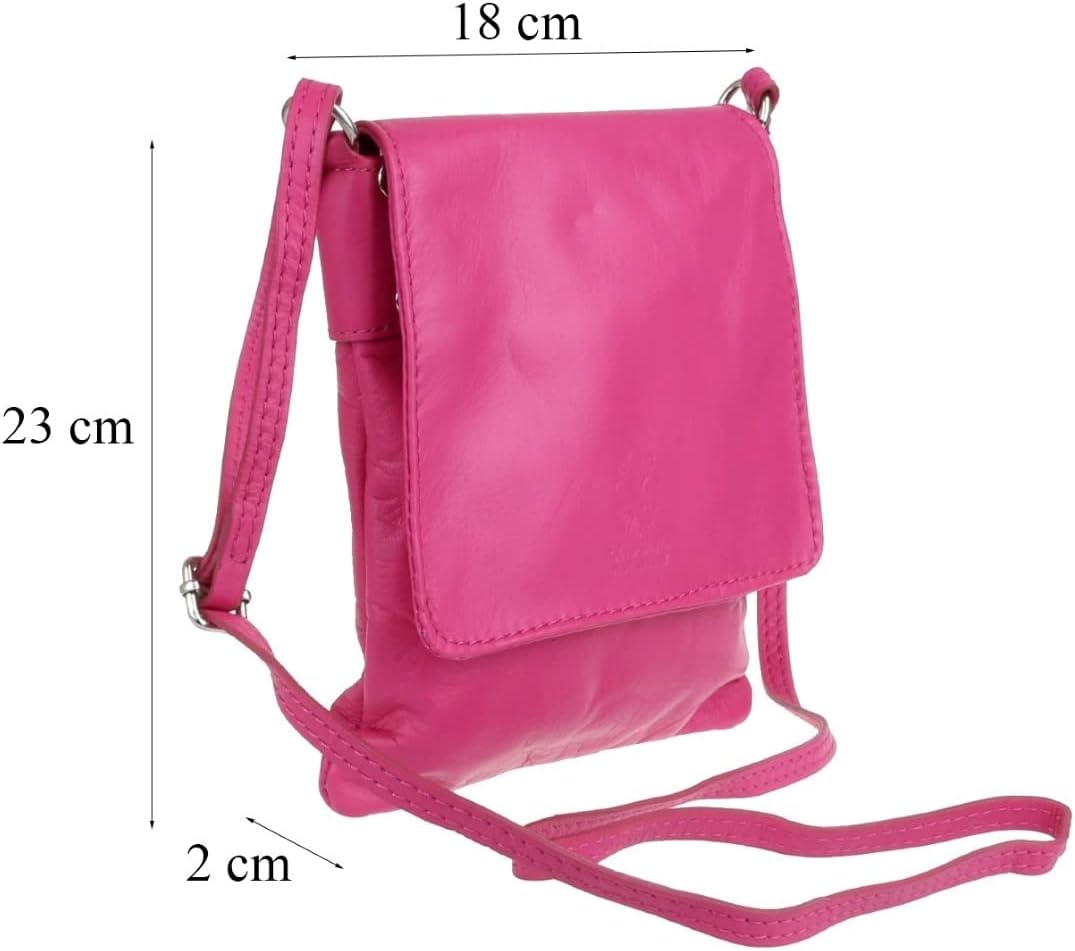 Girly Handbags Umhängetasche aus echtem Leder Blaugrünes Tan, Blaugrünes Tan