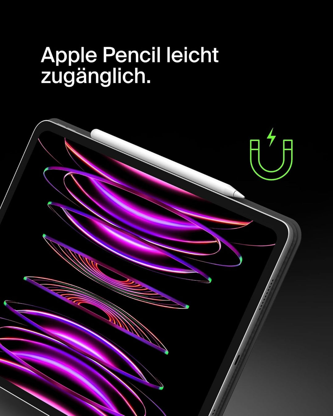 Belkin Pro Bluetooth-Tastatur mit Hülle und magnetischem Ständer, iPad Tastatur, Multi-Gesture-Steue