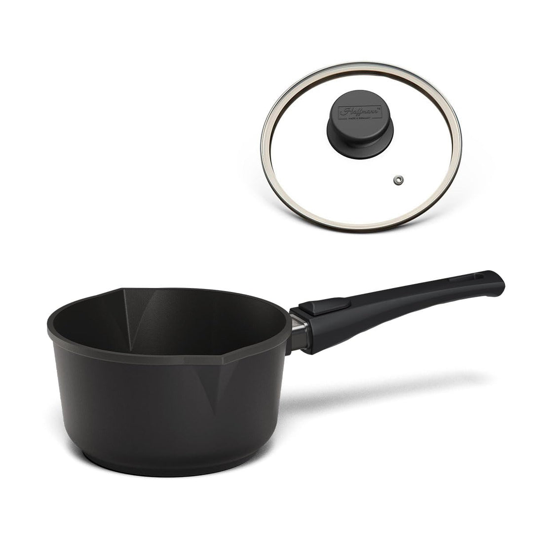 Hoffmann STONIQ Stieltopf Ø 18 cm | 2 Ausgiesser | Milchtopf | IQ-SHIELD PFAS-frei | Induktion | Mad