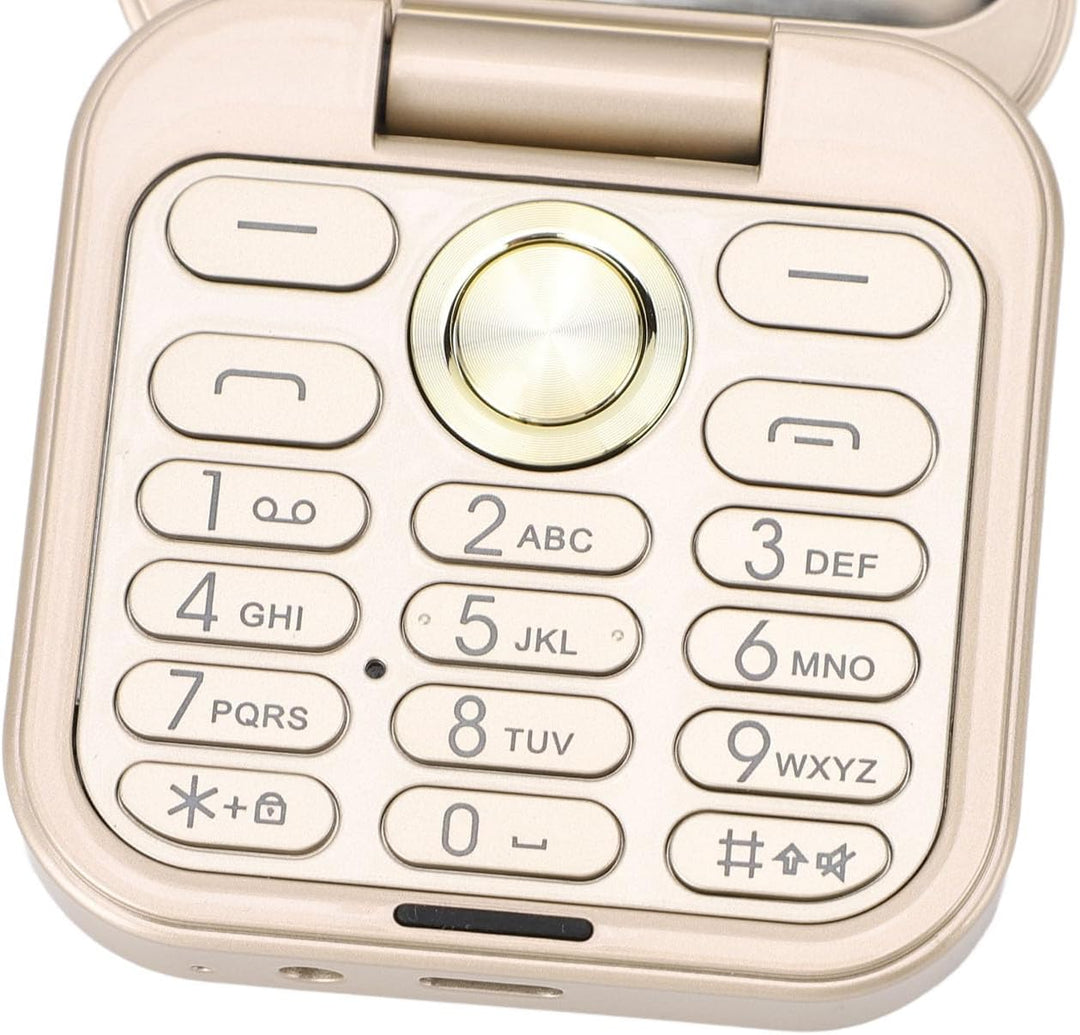 Tosuny 2G Klapphandy, Faltbares Mi NI Handy mit Dual Nano SIM, 1,77 Zoll Display, HD Rückkamera, UKW