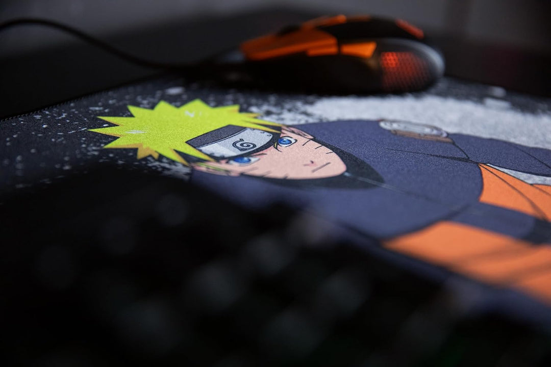 Konix Naruto Shippuden XXL Gaming-Mauspad 90 x 46 cm - rutschfeste Gummibasis - Naruto-Motiv - Schwa