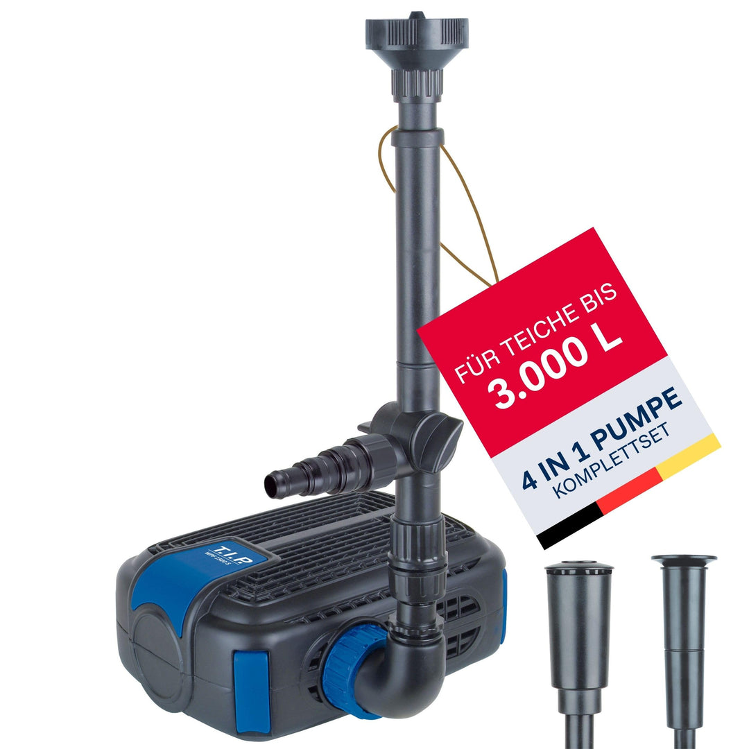 T.I.P. Multifunktions-Teichpumpe Wasserspiel Filter Bachlauf Springbrunnen WPF 1500 S (bis 1.500l/h