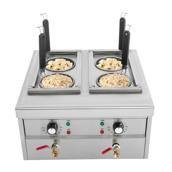 2KW Nudelkocher mit 4 Körben, Nudelkocher Pastakocher aus Edelstahl Pastakocher Pasta Station, Tempe