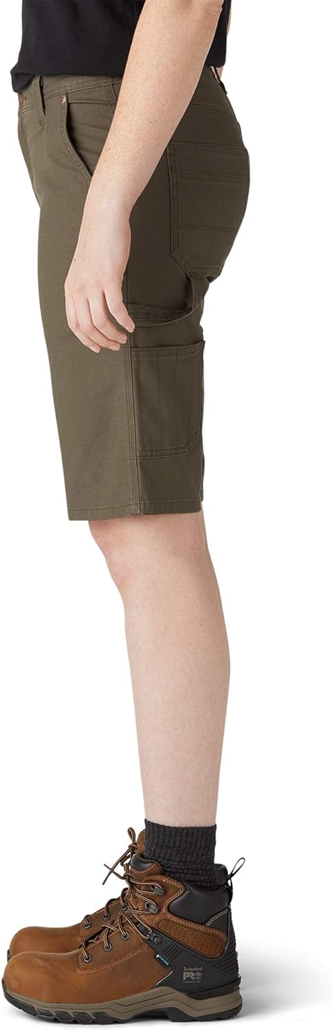 Dickies Damen Carpenter Short Carpenter Short 10 Rinsed Moss Green, 10 Rinsed Moss Green