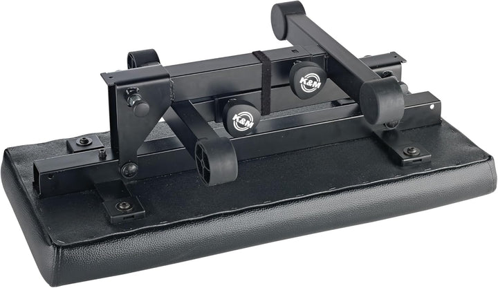 K&M 14087 Klavierbank Schwarz – Stahl, Kunstleder – Polstersitz, breite Sitzfläche – Höhenverstellba