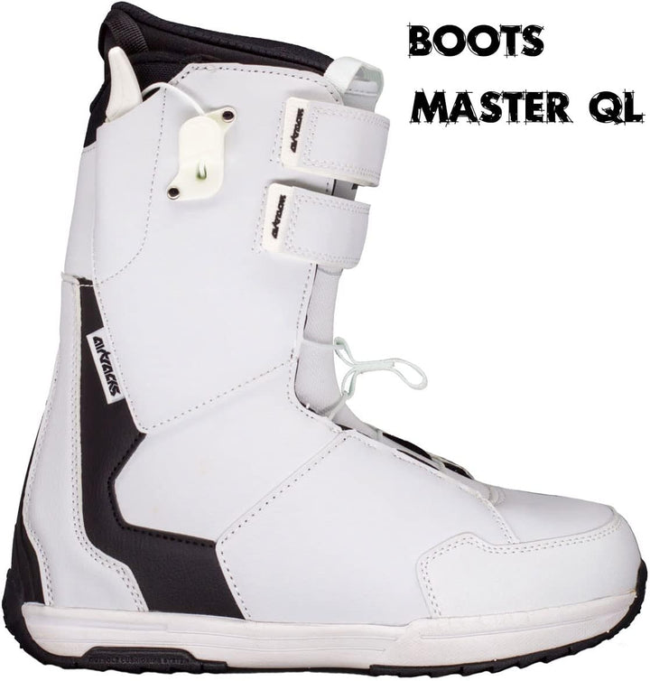 Airtracks Damen Snowboard-Set Orbelus Lady Camber + Bindung Master W Fastec + Boots + Sb Bag 140 145
