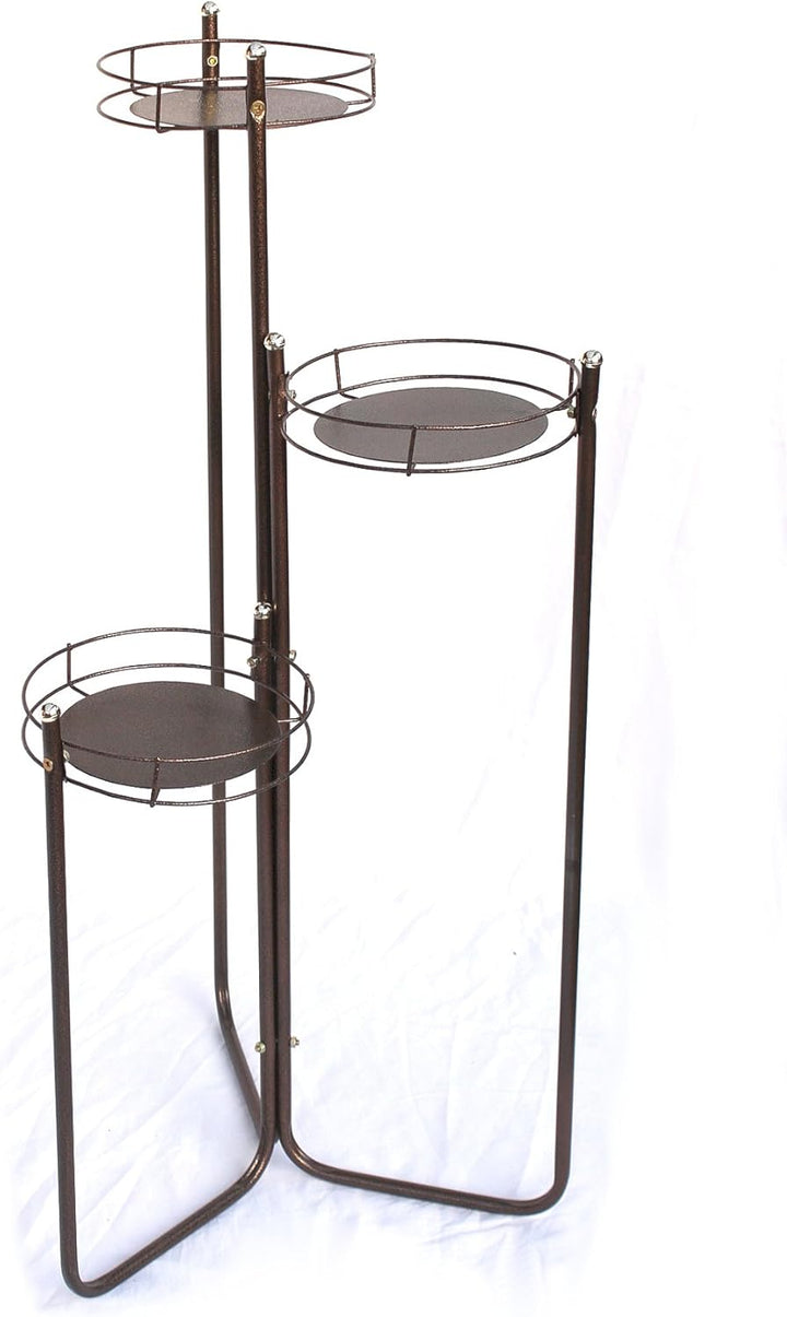 DanDiBo Blumentreppe Metall 90 cm Blumenständer mit 3 Ablagen Art.2A Blumenregal Blumensäule Pflanze