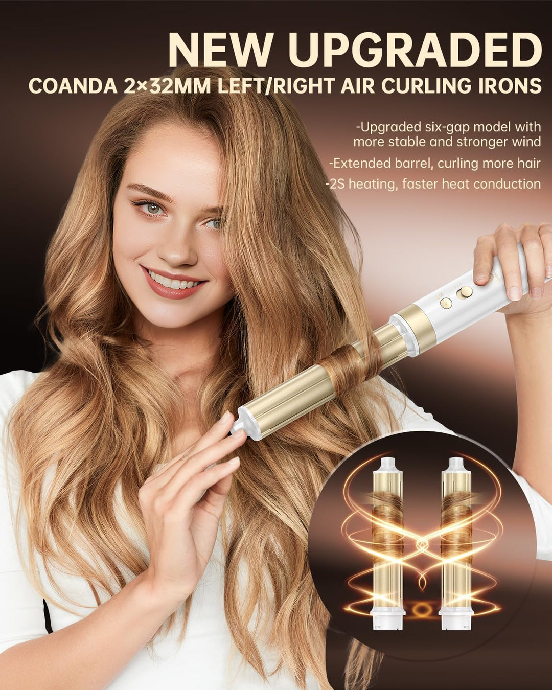 webeauty [Dual Voltage] 6in1 Hairstyler,110,000U/Min, 30M/S, 500 Millionen Negative Ionen Hochgeschw