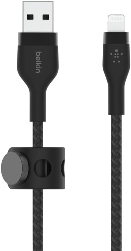 Belkin BoostCharge Pro Flex geflochtenes USB-A/Lightning-Kabel, 2 m, MFi-zertifiziertes Ladekabel fü