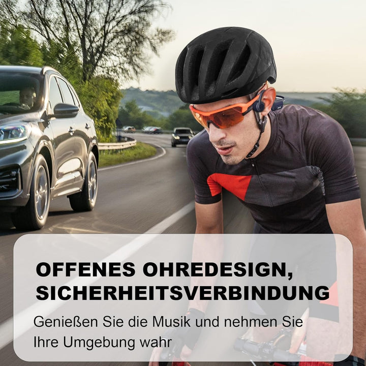 Voistek Knochenschall Kopfhörer,Bluetooth Open Ear Sportkopfhörer Kabellos mit IPX8 Wasserdichtigkei