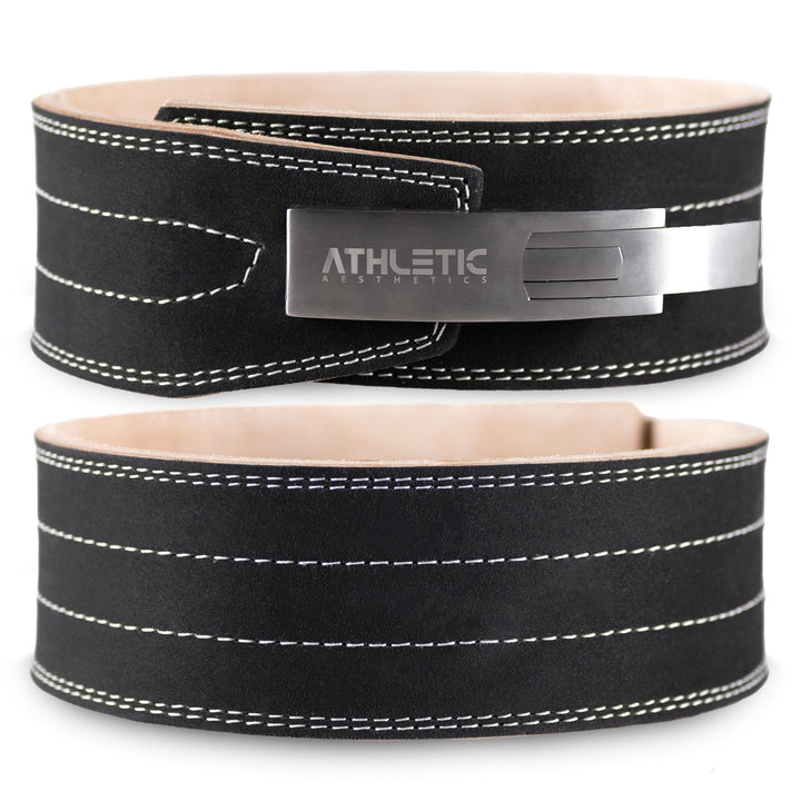 ATHLETIC AESTHETICS Premium 10mm Lever Belt Powerlifting Gürtel Gewichthebergürtel mit hochwertiger