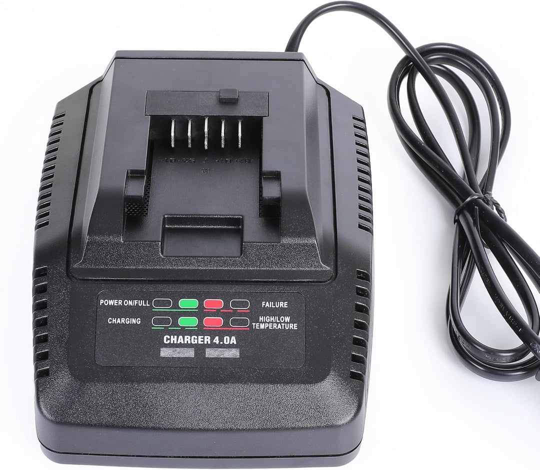 EIN 21V 4Amp Li-Ion Ladegerät kompatibel mit Ferrex20V40V Lithium-Ion Akku-Werkzeuge Gartengeräte