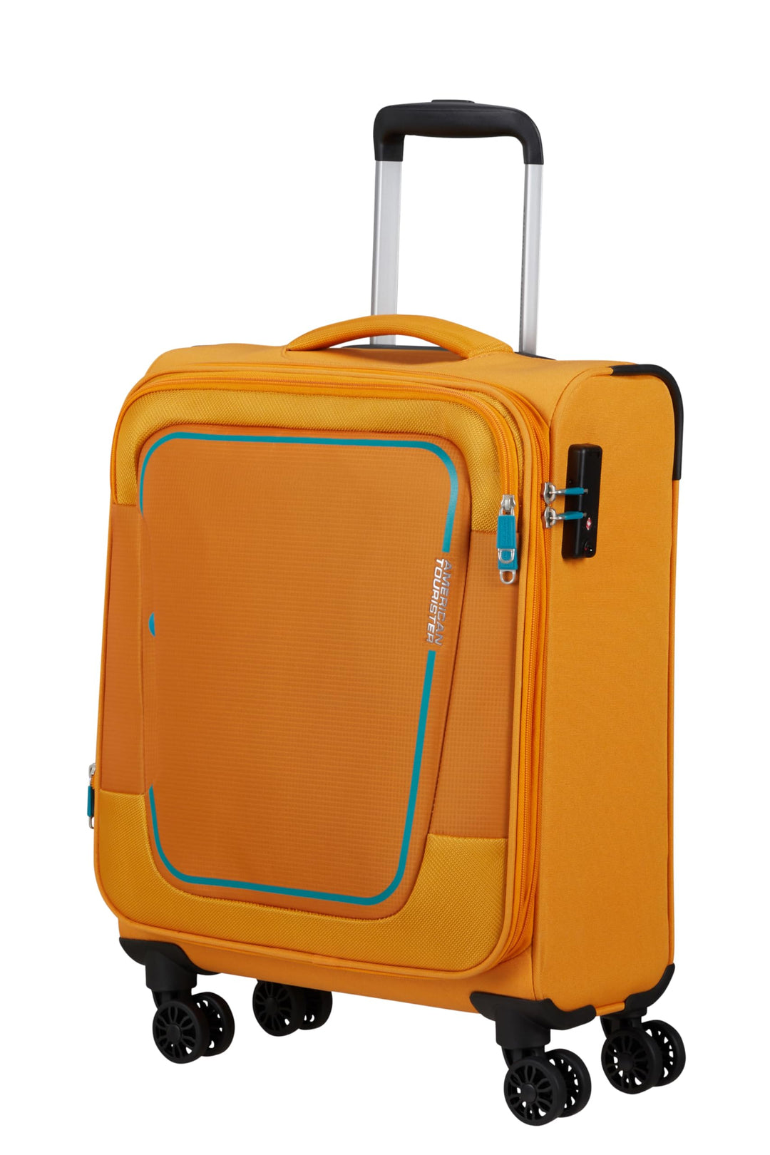 American Tourister Pulsonic - Spinner S, Erweiterbar Handgepäck, 55 cm, 40.5/43.5 L, Gelb (Sunset Ye