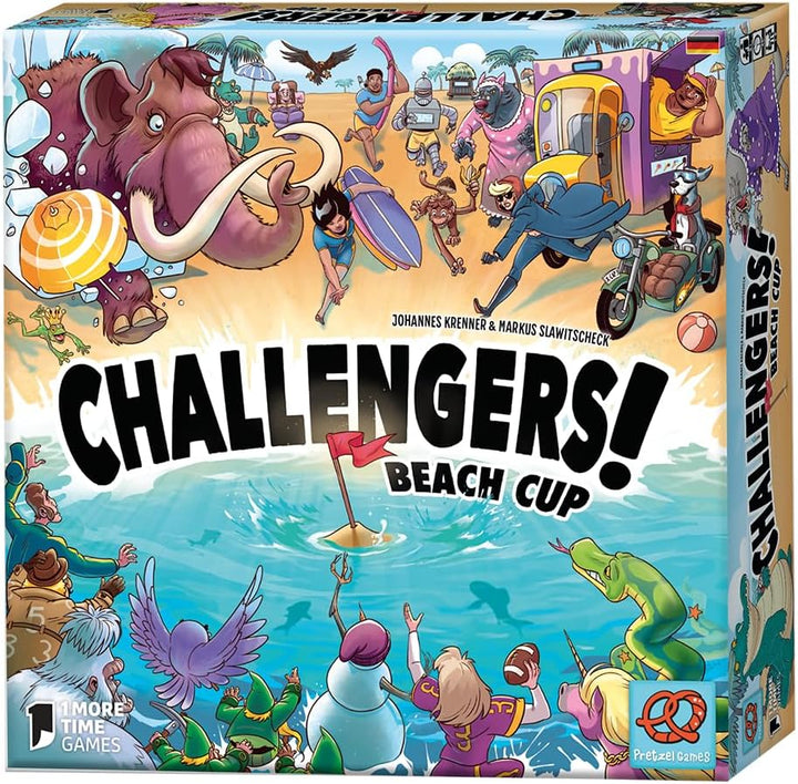 Pretzel Games | Challengers! Beach Cup | Kennerspiel |Kartenspiel | 1-8 Spieler | Ab 8+ Jahren | 45