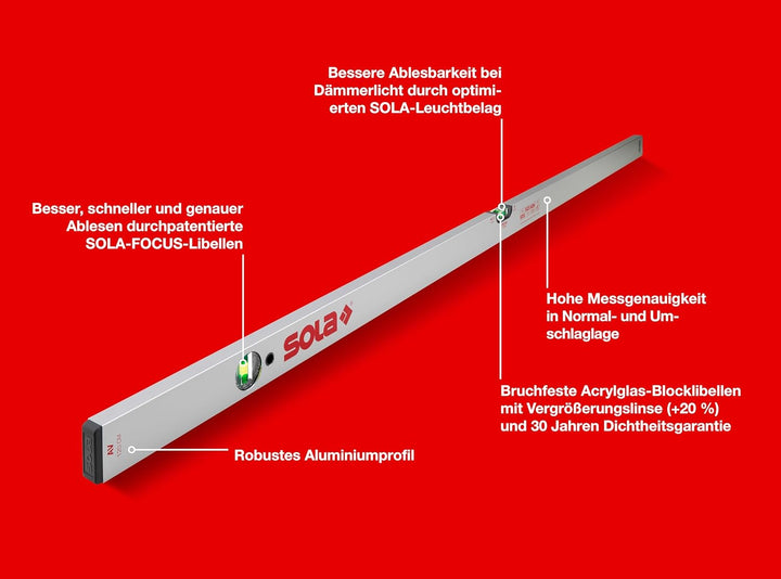 Sola AV 120 Wasserwaage 1200 mm, 1200 mm