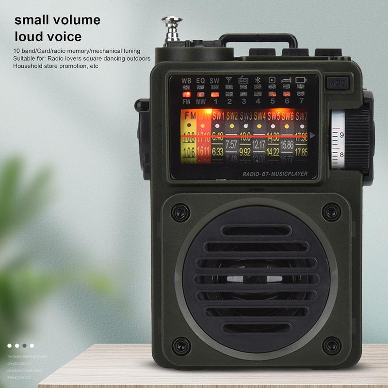 HRD 700 Music Player, Vollband Rundfunkempfangsradio mit Eingebauter 1000 mAh Lithiumbatterie, Bluet