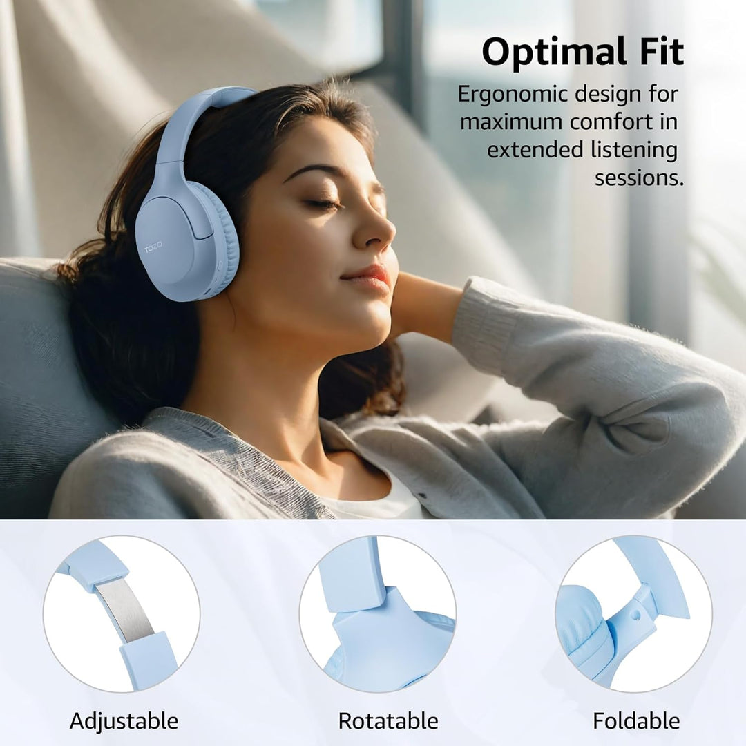 TOZO HA1 Over Ear Kopfhörer, Kopfhörer Kabellos Bluetooth 5.4, ENC Noise Cancelling Kopfhörer mit 70