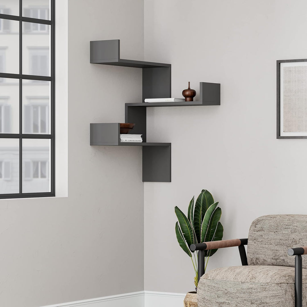 Luksa Bücherregal mit 3 Etagen | für Wohnzimmer, Büro und mehr | einfache Montage | 60 x 90 x 22 cm